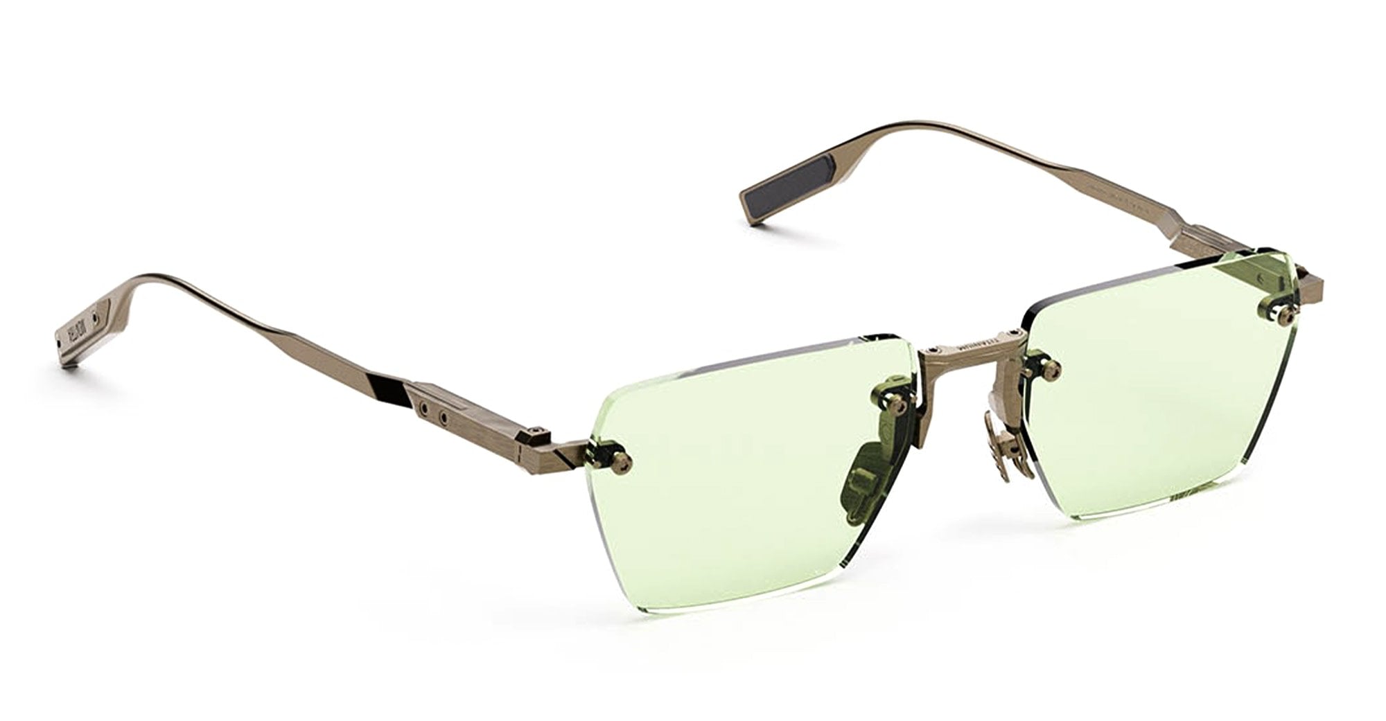  LIGHT GREEN LENS - Titanium - shape Octagonal - grey - EYEWEAR - SUNGLASSES - Unisex,Uomo,Donna,Women,Men - lens Green - Made In Italy