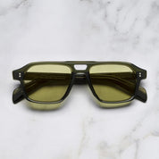 Ottica Mondello Roma - Cutler and Gross - CGSN-GR15-52-03 - GR15 - MULTIOLIVE - Acetate - shape Navigator - green - EYEWEAR - SUNGLASSES - Uomo,Men - lens Green - Made In Italy