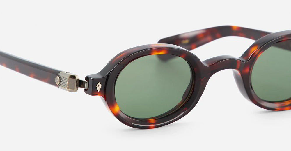 Ottica Mondello Roma - Sato - Altair-TT-AG-1 - Altair - Tokyo Tortoise / Antique Gold - Acetate - shape Oval - Tortoise - EYEWEAR - SUNGLASSES - Unisex,Uomo,Donna,Women,Men - lens Green - Made In Japan
