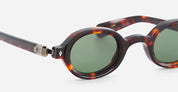 Ottica Mondello Roma - Sato - Altair-TT-AG-1 - Altair - Tokyo Tortoise / Antique Gold - Acetate - shape Oval - Tortoise - EYEWEAR - SUNGLASSES - Unisex,Uomo,Donna,Women,Men - lens Green - Made In Japan