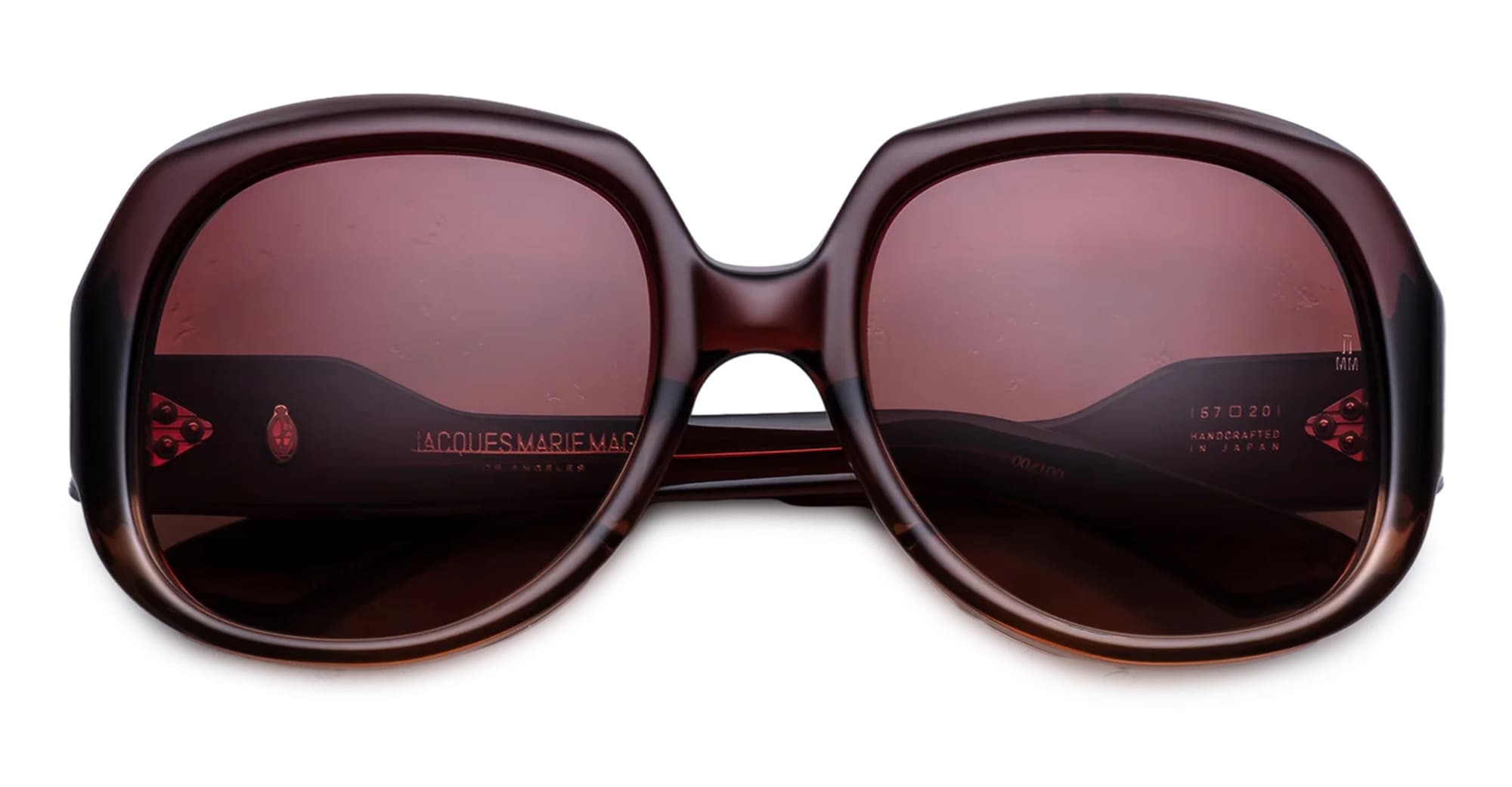 Ottica Mondello Roma - Jacques Marie Mage - JMMYK-73 - OCEAN CHILD - CARMINE - Acetate - shape Round - red - EYEWEAR - SUNGLASSES - Donna,Women - lens red - Made In Japan