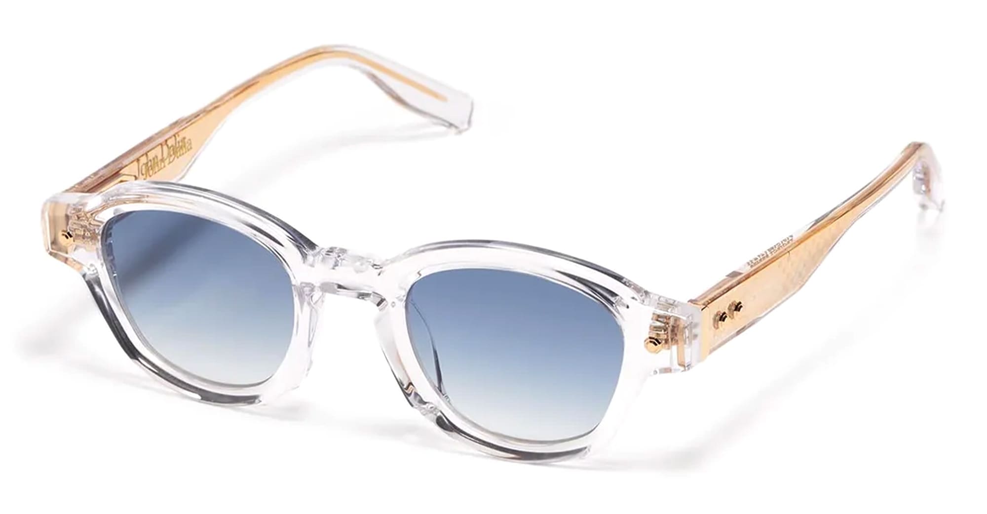 Yellow Gold - Metal - shape  - transparent, gold - EYEWEAR - SUNGLASSES - Unisex,Uomo,Donna,Women,Men - lens  - Made In France