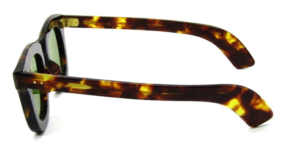  GREEN LENS - Acetate - shape Wellington - Tortoise - EYEWEAR - SUNGLASSES - Unisex,Uomo,Donna,Women,Men - lens Gradient green - Made In Japan
