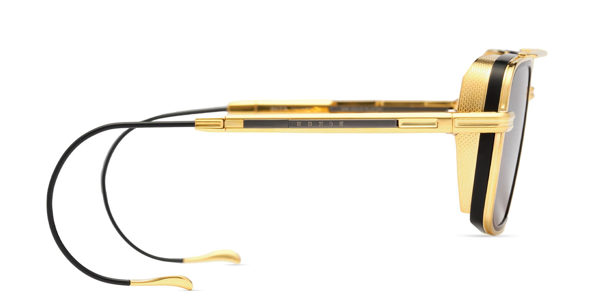 Ottica Mondello Roma - DITA - DES008-A-05 - EPILUXURY 8 - 22K GOLD PLATED / MATTE BLACK - Acetate, titanium - shape Navigator - gold, black - EYEWEAR - SUNGLASSES - Unisex,Uomo,Donna,Women,Men - lens Brown - Made In Japan