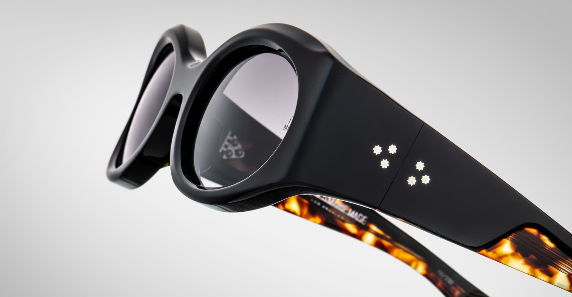 Ottica Mondello Roma - Jacques Marie Mage - JMMYC-11A - GIA - NOIR 11 - Acetate - shape Oval - Black - EYEWEAR - SUNGLASSES - Donna,Women - lens Gradient grey - Made In Japan