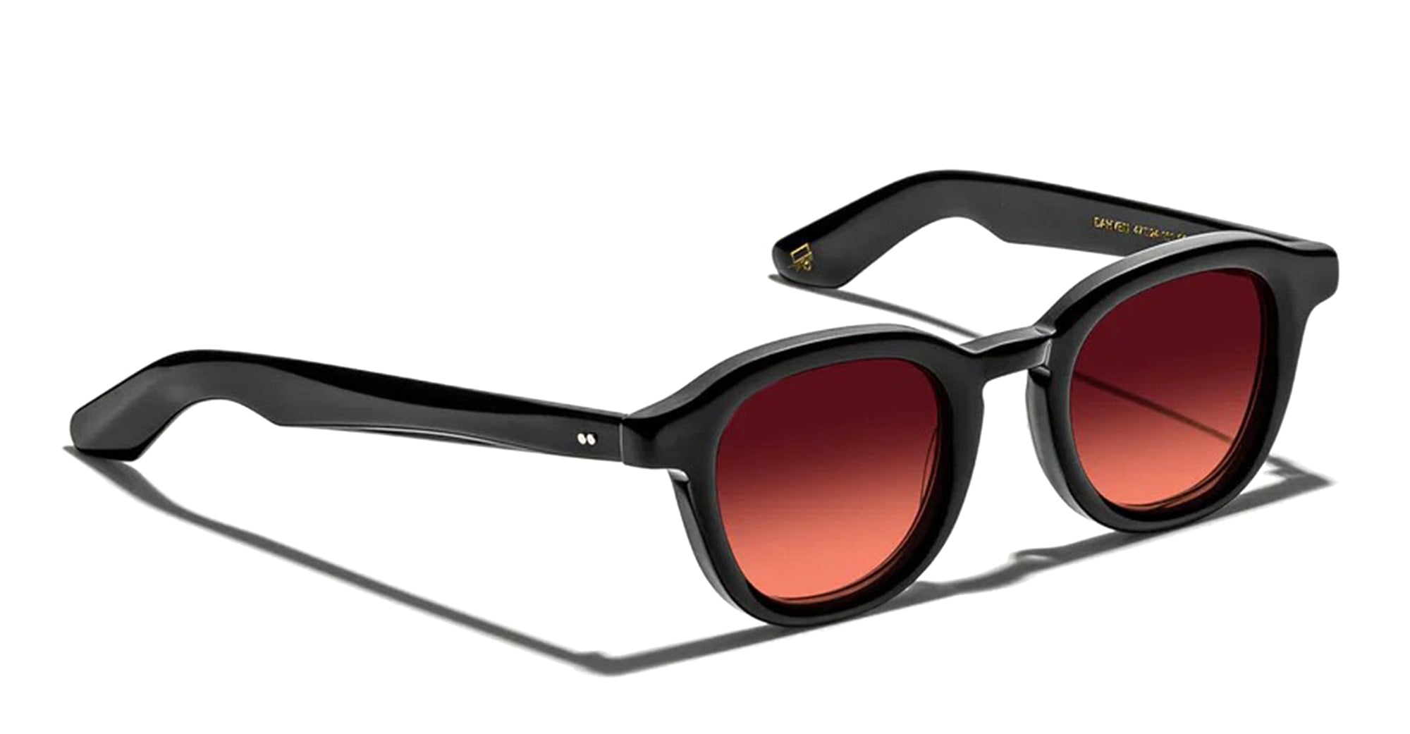 Ottica Mondello Roma - Moscot - OR-DAH-S47240200-TN - DAHVEN  (47) - BLACK / CUSTOM CABERNET LENS - Acetate - shape Panto - Black - EYEWEAR - SUNGLASSES - Unisex,Uomo,Donna,Women,Men - lens red - Made In China