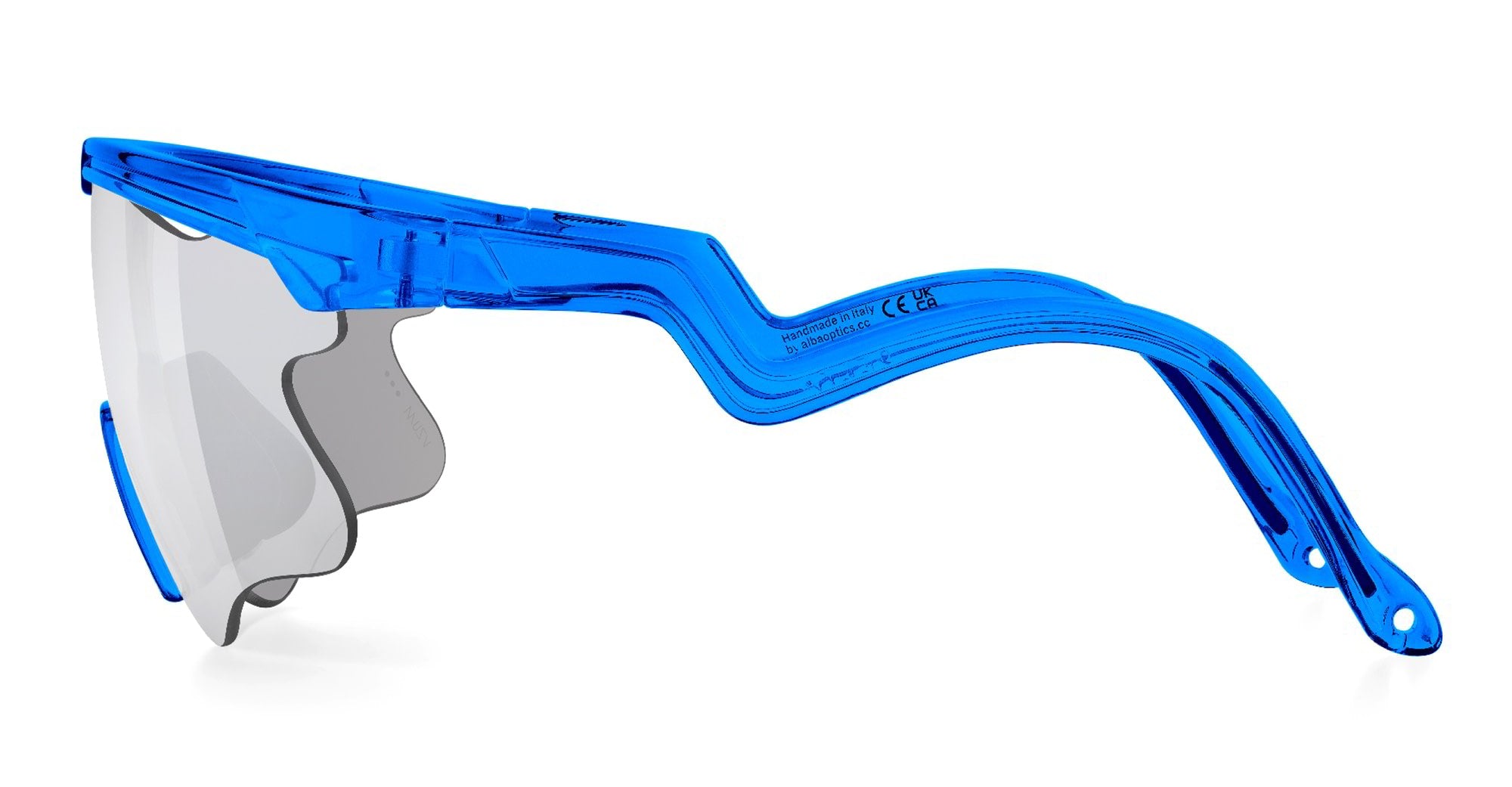 Ottica Mondello Roma - Alba Optics - 8050054518831 - DELTA LEI - BLUE GLOSSY / VZUM SUPER ALU - Tr90 - shape Mask - blue - EYEWEAR - SUNGLASSES - Unisex,Uomo,Donna,Women,Men - lens Grey - Made In Italy