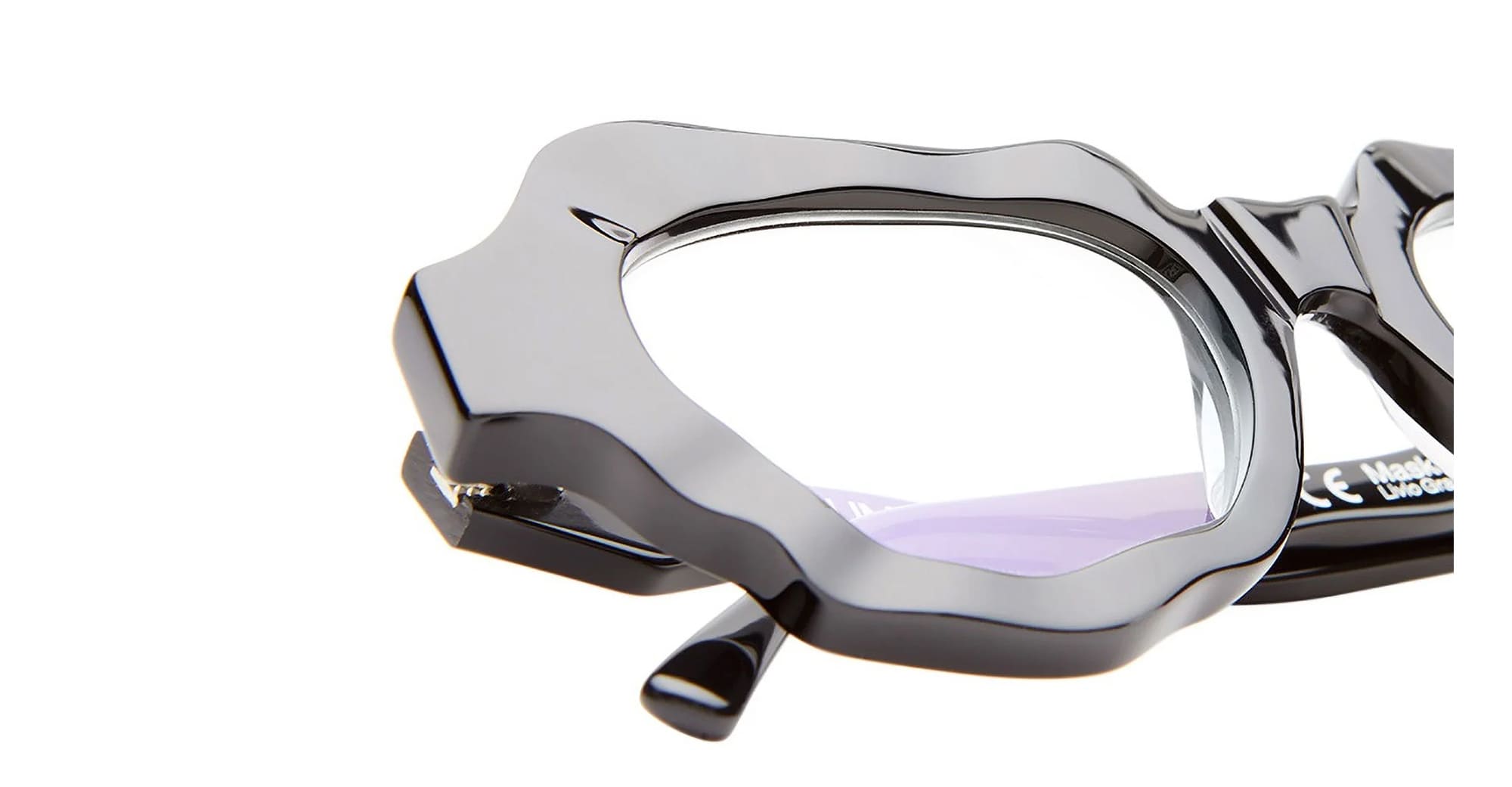 Ottica Mondello Roma - Kuboraum - KRO0G2BS000000OP - MASK G2 - BLACK SHINE RX - Acetate - shape Oval - blue - EYEWEAR - EYEGLASSES - Donna,Women - lens Clear - Made In Italy