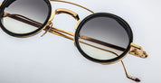 Ottica Mondello Roma - Jacques Marie Mage - J-ESN-RN-S6017E-OS - RINGO 2 - BNG - Titanium - shape Round - light gold - EYEWEAR - SUNGLASSES - Uomo,Men - lens Gradient black - Made In Japan