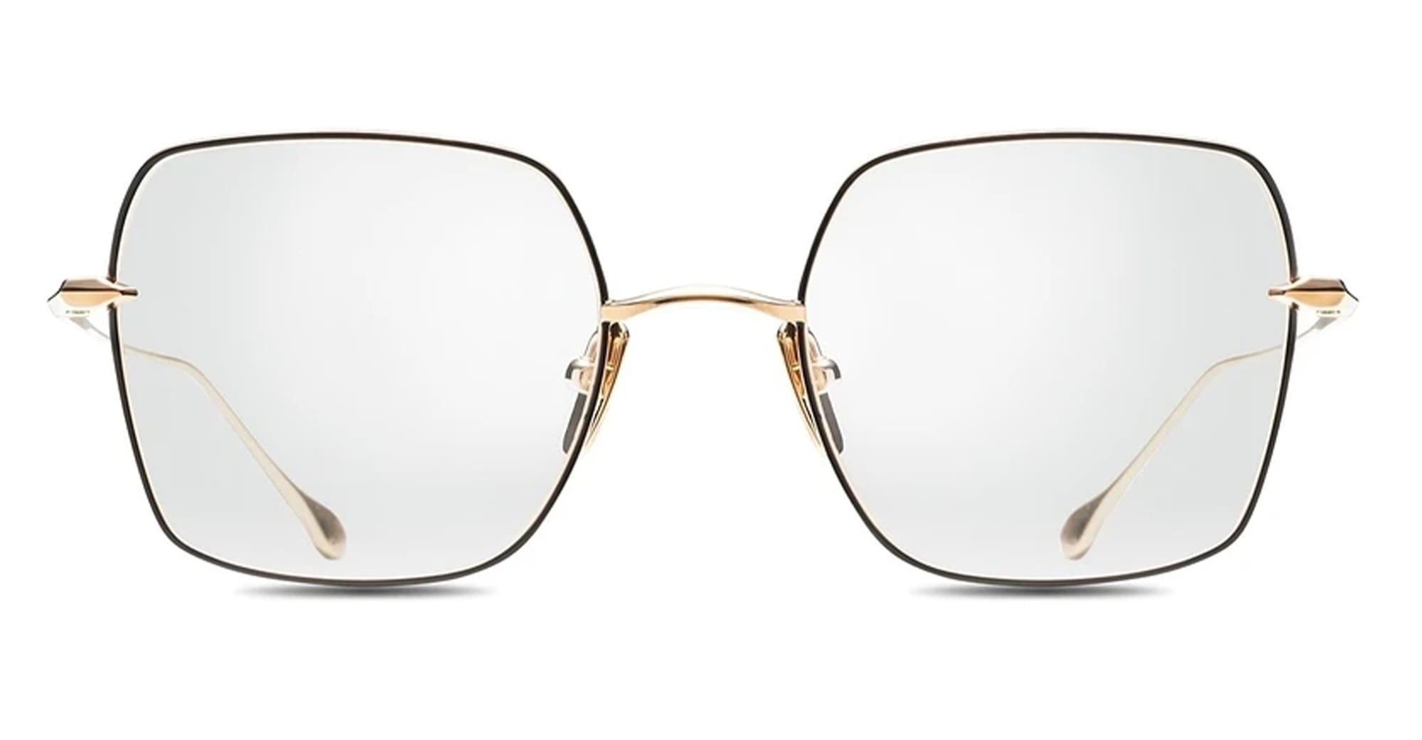 Ottica Mondello Roma - DITA - DTX523-50-03-Z - CEREBAL - BLACK RX - Titanium - shape Squared - Black, gold - EYEWEAR - EYEGLASSES - Donna,Women - lens Clear - Made In Japan