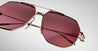 Ottica Mondello Roma - Jacques Marie Mage - J-ESN-JG-S4022-OS - REYNOLD - CHAMPAGNE - Titanium - shape Aviator - light gold - EYEWEAR - SUNGLASSES - Uomo,Men - lens red - Made In Japan