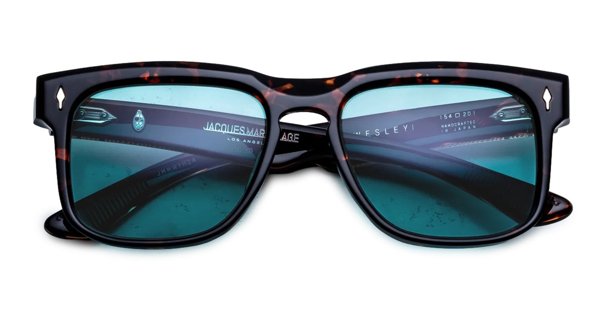 Ottica Mondello Roma - Jacques Marie Mage - JMMWY-H24 - WESLEY - AEGEN - Acetate - shape Rectangular - Tortoise - EYEWEAR - SUNGLASSES - Unisex,Uomo,Donna,Women,Men - lens Blue - Made In Japan
