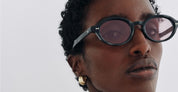 Ottica Mondello Roma - Cutler and Gross - CGSN-GR13-49-01 - GR13 - BLACK HORN - Acetate - shape Oval - Black - EYEWEAR - SUNGLASSES - Unisex,Uomo,Donna,Women,Men - lens purple - Made In Italy
