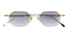 Ottica Mondello Roma - Sato - TEREBELLUM-II-S703 - TEREBELLUM II - YELLOW GOLD / PLATINUM - Titanium - shape Squared - yellow gold - EYEWEAR - SUNGLASSES - Uomo,Men - lens Gradient blue - Made In Japan