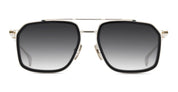 Ottica Mondello Roma - DITA - DTS484-A-02 - LINEAGE.99X - SHINY SILVER / BAVY / YELLOW GOLD - titanium, acetate - shape Navigator - gold, black - EYEWEAR - SUNGLASSES - Unisex,Uomo,Donna,Women,Men - lens Gradient grey - Made In Japan