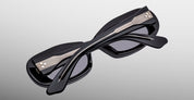 Ottica Mondello Roma - Jacques Marie Mage - JMMKT-58 - ANN - RAVEN - Acetate - shape Oval - Black - EYEWEAR - SUNGLASSES - Unisex,Uomo,Donna,Women,Men - lens Grey - Made In Japan