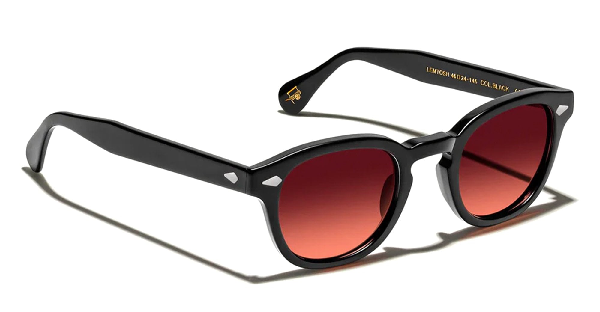  CUSTOM CABERNET LENS - Acetate - shape Classic - Black - EYEWEAR - SUNGLASSES - Unisex,Uomo,Donna,Women,Men - lens red - Made In China