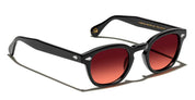 Ottica Mondello Roma - Moscot - OR-LMB2-S46240200-TN - LEMTOSH (46) - BLACK / CUSTOM CABERNET LENS - Acetate - shape Classic - Black - EYEWEAR - SUNGLASSES - Unisex,Uomo,Donna,Women,Men - lens red - Made In China