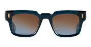 Ottica Mondello Roma - T HENRI - ELAU2 - ELVA - DEEP BLUE II - Acetate - shape Squared - blue - EYEWEAR - SUNGLASSES - Unisex,Uomo,Donna,Women,Men - lens Gradient brown - Made In Japan
