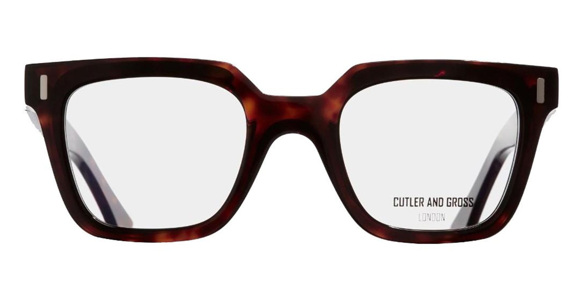 Ottica Mondello Roma - Cutler and Gross - CGOP-1305-51-02 - 1305 - DARK TURTLE RX - Acetate - shape Squared - Tortoise - EYEWEAR - EYEGLASSES - Unisex,Uomo,Donna,Women,Men - lens Clear - Made In Italy