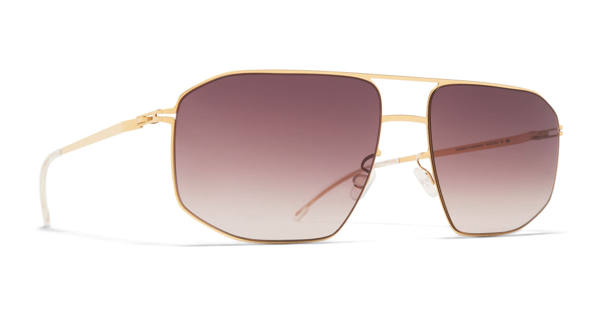 Ottica Mondello Roma - Mykita - 10088910 - SANTERI - GLOSSY GOLD / CEDAR BROWN GRADIENT - stainless steel - shape Navigator - Gold - EYEWEAR - SUNGLASSES - Unisex,Uomo,Donna,Women,Men - lens Gradient brown - Made In Germany