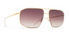 Ottica Mondello Roma - Mykita - 10088910 - SANTERI - GLOSSY GOLD / CEDAR BROWN GRADIENT - stainless steel - shape Navigator - Gold - EYEWEAR - SUNGLASSES - Unisex,Uomo,Donna,Women,Men - lens Gradient brown - Made In Germany