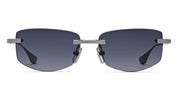 Ottica Mondello Roma - DITA - DTS182-A-02 - TRYSIM.75 - BRUSHED RAW TITANIUM - Titanium - shape Rectangular - grey - EYEWEAR - SUNGLASSES - Unisex,Uomo,Donna,Women,Men - lens Gradient blue - Made In Japan