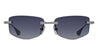 Ottica Mondello Roma - DITA - DTS182-A-02 - TRYSIM.75 - BRUSHED RAW TITANIUM - Titanium - shape Rectangular - grey - EYEWEAR - SUNGLASSES - Unisex,Uomo,Donna,Women,Men - lens Gradient blue - Made In Japan
