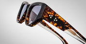 Ottica Mondello Roma - Jacques Marie Mage - J-ESN-SM-P5013V-OS - SEYMOUR - BEAU - Acetate - shape Cat-eye - Havana - EYEWEAR - SUNGLASSES - Donna,Women - lens purple - Made In Japan