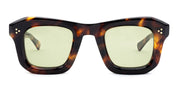 Ottica Mondello Roma - Max Pittion - MXPL-012E - MONSTRE - DARK TORTOISE / GREEN LENS - Acetate - shape Squared - Tortoise - EYEWEAR - SUNGLASSES - Unisex,Uomo,Donna,Women,Men - lens Green - Made In Japan