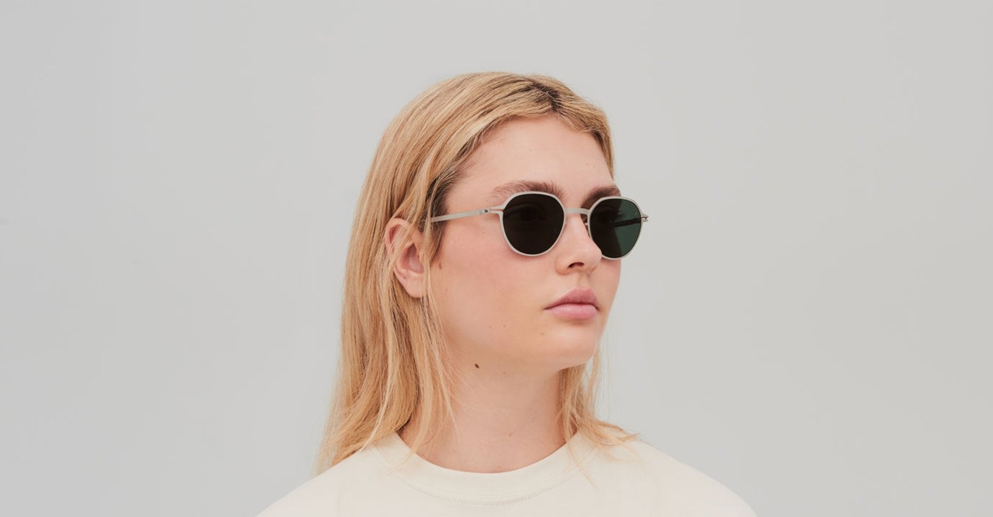 Ottica Mondello Roma - Mykita - 10091562 - ML18 - Matte silver /  Leica Green 85 Lens - stainless steel - shape  - Silver - EYEWEAR - SUNGLASSES - Unisex,Uomo,Donna,Women,Men - lens  - Made In Germany