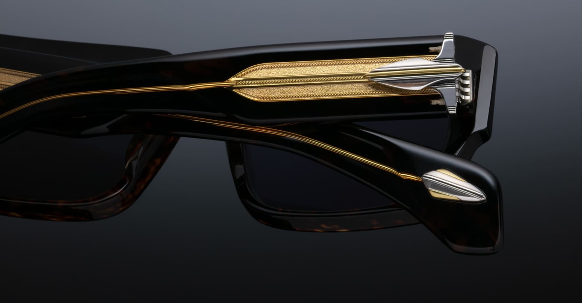 Ottica Mondello Roma - Jacques Marie Mage - JMMDK-13V - LAST FRONTIER VI - DAKOTA - BEAU - Acetate - shape Rectangular - Tortoise - EYEWEAR - SUNGLASSES - Uomo,Men - lens Grey - Made In Japan