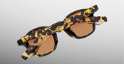 Ottica Mondello Roma - Jacques Marie Mage - JMMZP-H14 - ZEPHIRIN - TOKYO - Acetate, titanium - shape Squared - Tortoise - EYEWEAR - SUNGLASSES - Unisex,Uomo,Donna,Women,Men - lens orange - Made In Japan