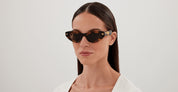 Ottica Mondello Roma - Bottega Veneta - BV1350S-002 - BV1350S-002 - HAVANA - Acetate - shape Cat-eye - Havana - EYEWEAR - SUNGLASSES - Donna,Women - lens Brown - Made In Japan