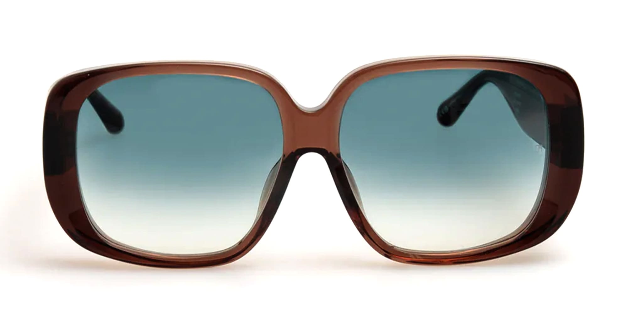  AQUA - Acetate - shape Squared - brown - EYEWEAR - SUNGLASSES - Donna,Women - lens Gradient blue - Made In Japan