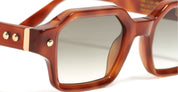 Ottica Mondello Roma - John Dalia - P09-C123 - PROJECT 09 -  C123 Cognac / Rose Gold - Acetate - shape Rectangular - brown - EYEWEAR - SUNGLASSES - Unisex,Uomo,Donna,Women,Men - lens Gradient green - Made In France