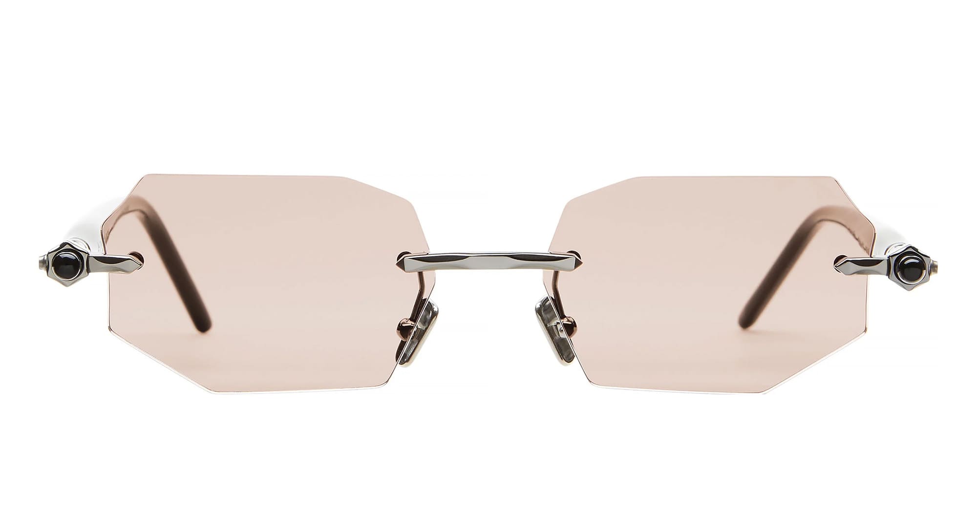 Ottica Mondello Roma - Kuboraum - KRSP63GMPM00004P - MASK P63 GM PM - GUNMETAL - Acetate - shape Octagonal - grey - EYEWEAR - SUNGLASSES - Unisex,Uomo,Donna,Women,Men - lens Brown - Made In Italy