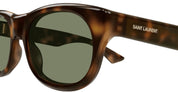 Ottica Mondello Roma - Saint Laurent - SL 815 ROMY-002 - SL 815 ROMY-002 - HAVANA - Acetate - shape Round - Black - EYEWEAR - SUNGLASSES - Donna,Women - lens Green - Made In Italy