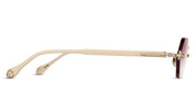 Ottica Mondello Roma - Matsuda - M5011.SG.BG-MW.50 - M5011 - BRUSHED GOLD / MILK WHITE - titanium, acetate - shape Hexagonal - Gold, White - EYEWEAR - SUNGLASSES - Unisex,Uomo,Donna,Women,Men - lens Gradient pink - Made In Japan