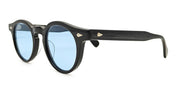Ottica Mondello Roma - Julius Tart - JTPL-022A-2B-BL-60 - HAROLD 45/23 - BLACK / LIGHT BLUE LENS - Acetate - shape Panto - Black - EYEWEAR - SUNGLASSES - Unisex,Uomo,Donna,Women,Men - lens Blue - Made In Japan