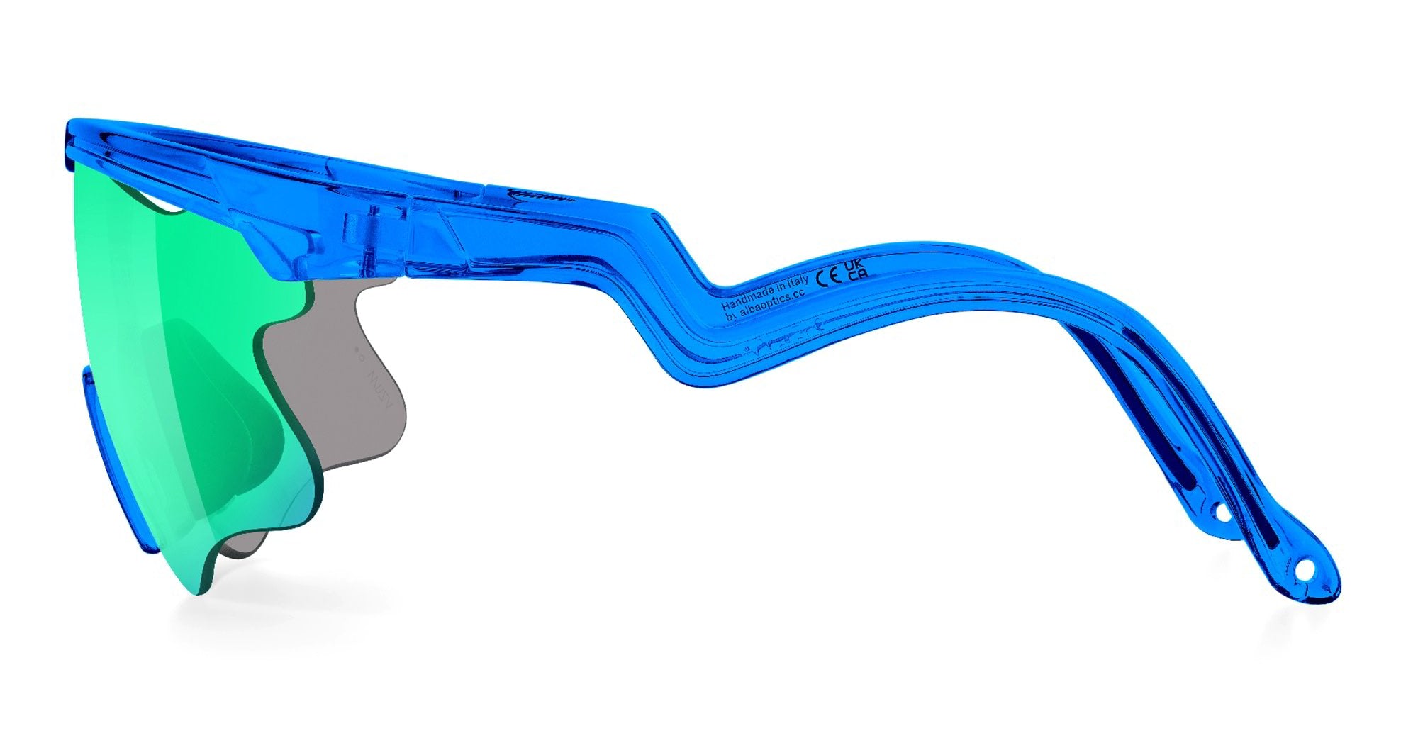 Ottica Mondello Roma - Alba Optics - 8050054517575 - DELTA LEI - BLUE GLOSSY / VZUM F-LENS BTL - Tr90 - shape Mask - blue - EYEWEAR - SUNGLASSES - Unisex,Uomo,Donna,Women,Men - lens blue green - Made In Italy