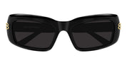 Ottica Mondello Roma - Balenciaga - BB0432S-001 - BB0432S-001 - BLACK - Recycled acetate - shape Rectangular - Black - EYEWEAR - SUNGLASSES - Donna,Women - lens Grey - Made In Japan