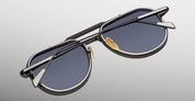 Ottica Mondello Roma - Jacques Marie Mage - JMMMD-19J - COMMANDER - CORBEAU - Titanium - shape Aviator - black, silver - EYEWEAR - SUNGLASSES - Unisex,Uomo,Donna,Women,Men - lens Grey - Made In Japan