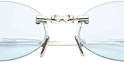 Ottica Mondello Roma - Kuboraum - KRSH62LG0000004E - MASK H62 LG - LIGHT GOLD - Metal - shape Oval - Gold - EYEWEAR - SUNGLASSES - Unisex,Uomo,Donna,Women,Men - lens Blue - Made In Italy