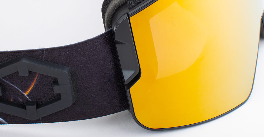 Ottica Mondello Roma - Out Of - XG159117M - ZENITH - BUBBLES / GOLD24 MCI LENS MEDIUM - nylon - shape Mask - black, white - EYEWEAR - GOGGLES - Unisex,Uomo,Donna,Women,Men - lens Gold - Made In Italy