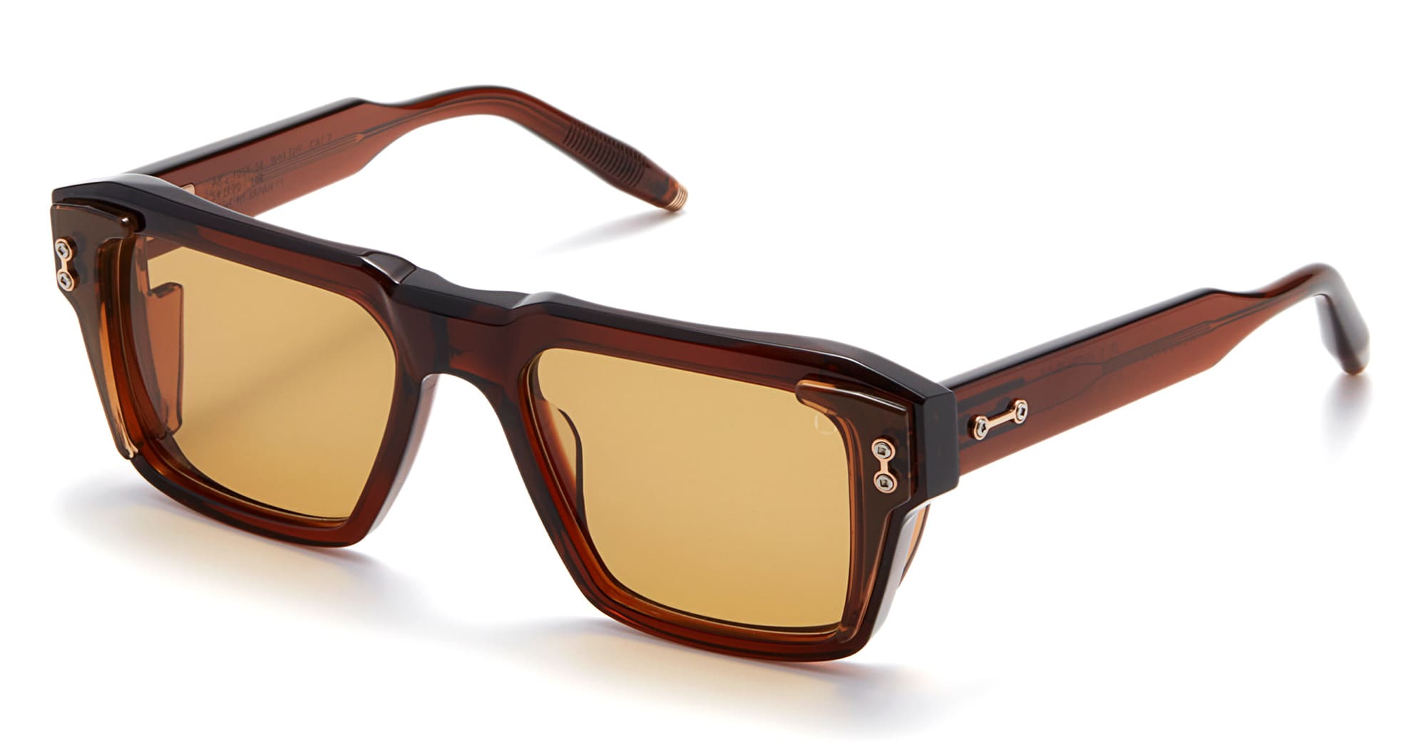  WARM TAUPE - Acetate - shape Squared - brown - EYEWEAR - SUNGLASSES - Uomo,Men - lens yellow - Made In Japan