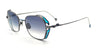Ottica Mondello Roma - Matsuda - M3153.SG.AS.49 - M3153 - ANTIQUE SILVER / BLUE GREY GRADIENT - Titanium - shape Squared - Silver - EYEWEAR - SUNGLASSES - Unisex,Uomo,Donna,Women,Men - lens Gradient blue - Made In Japan