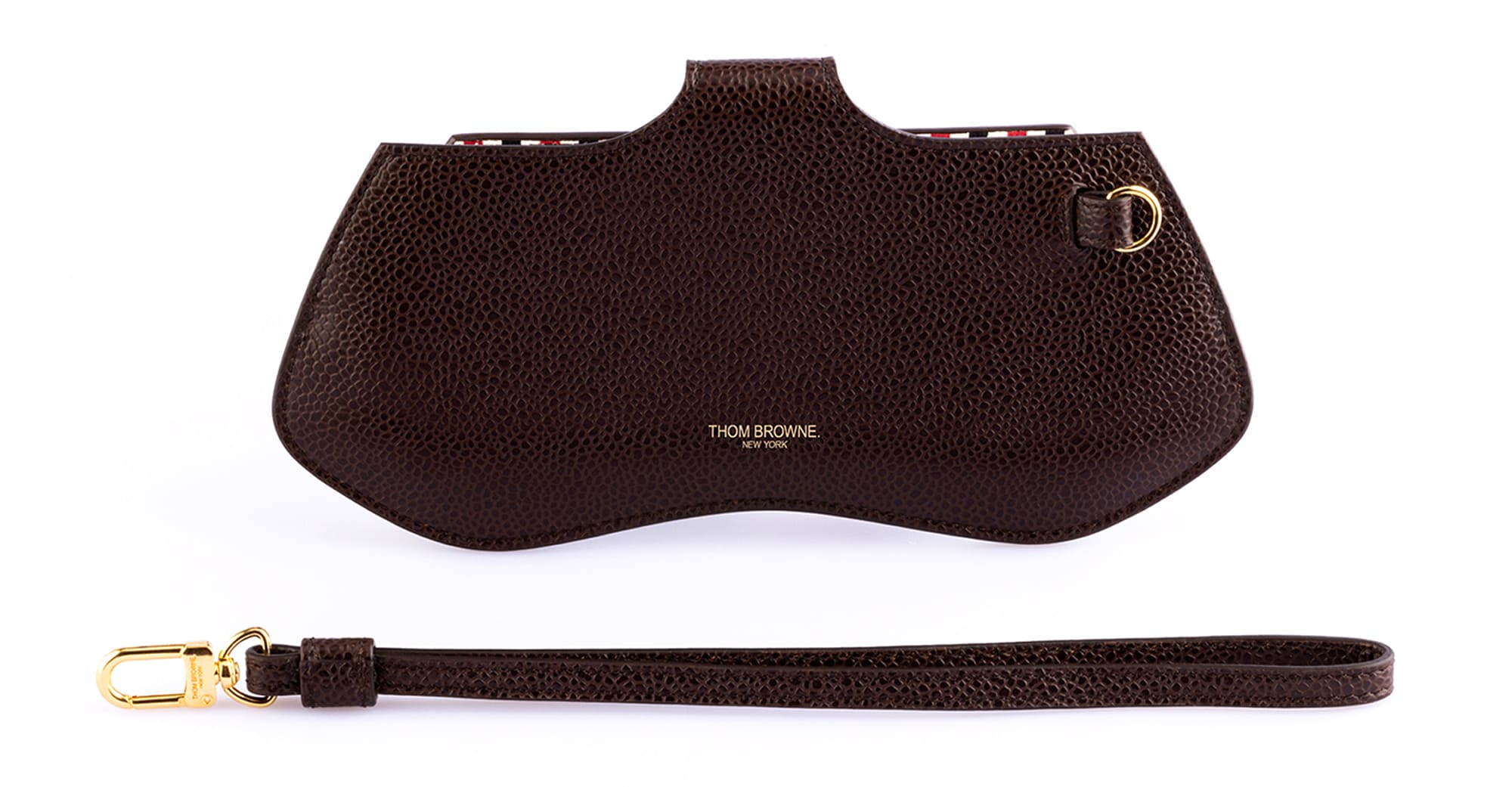 Eyewear leather case - dark brown
