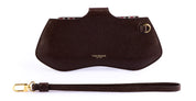 Eyewear leather case - dark brown
