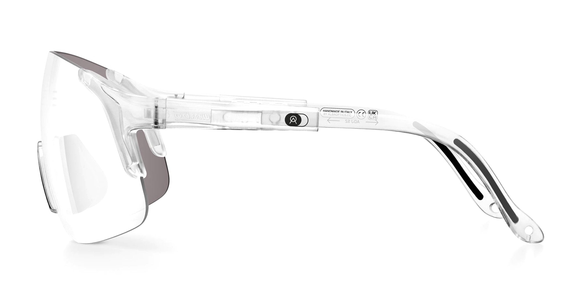 Ottica Mondello Roma - Alba Optics - 8050054518121 - JUMBO - CRYSTAL GLOSSY / VZUM SUPER ALU - Tr90 - shape Mask - Crystal - EYEWEAR - SUNGLASSES - Unisex,Uomo,Donna,Women,Men - lens Grey - Made In Italy